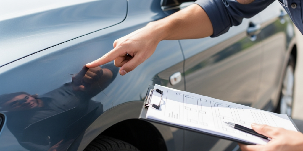 Ignorar a verificação detalhada do veículo na retirada